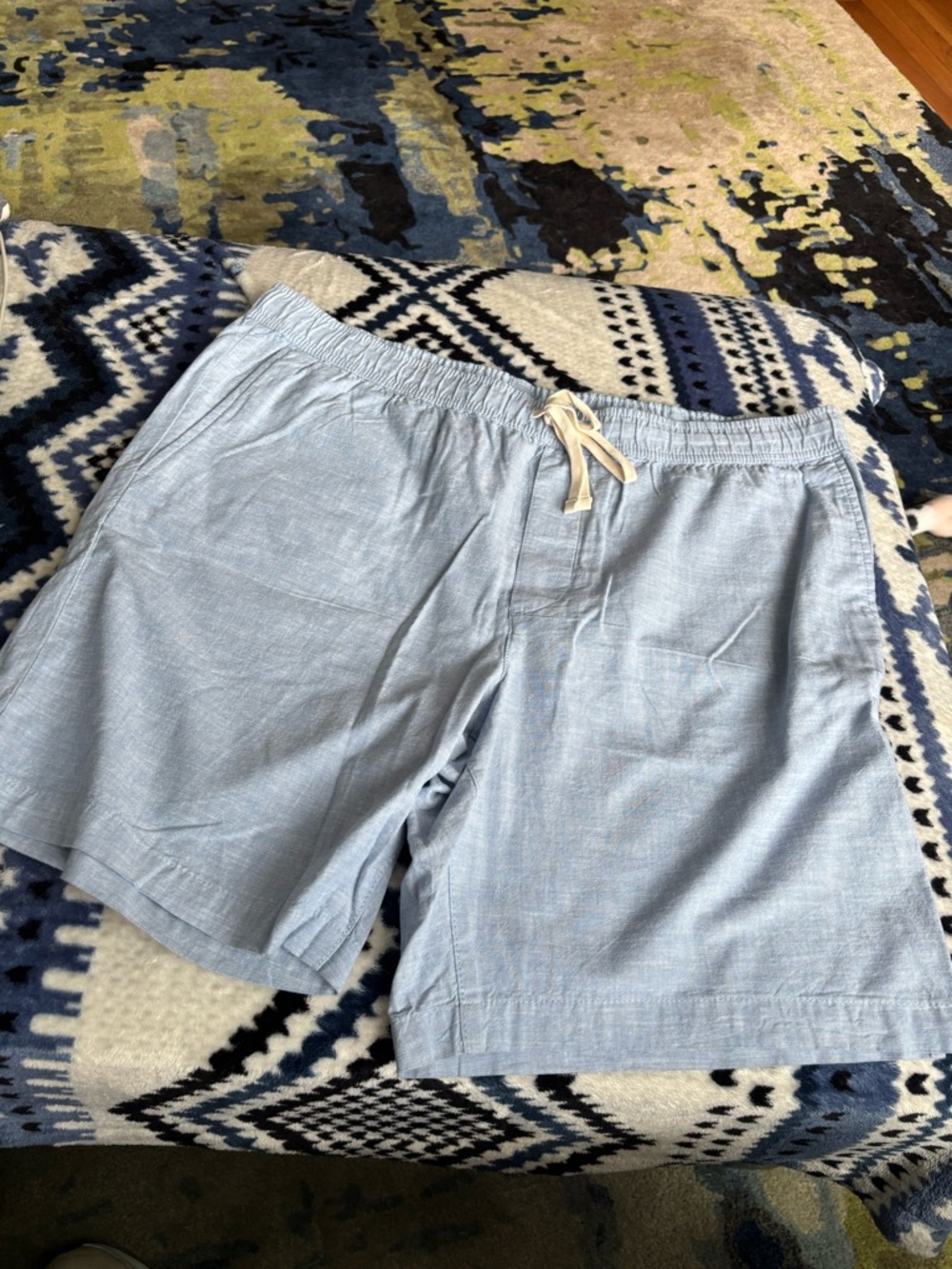 Banana Republic Pale Blue Elastic Waist Shorts